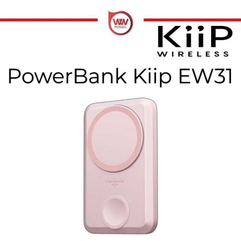 KiiP EW31 2in1 Power Bank Wireless Magnetic Powerbank Iwatch 10000 mAh Type  C PD Fast Charging