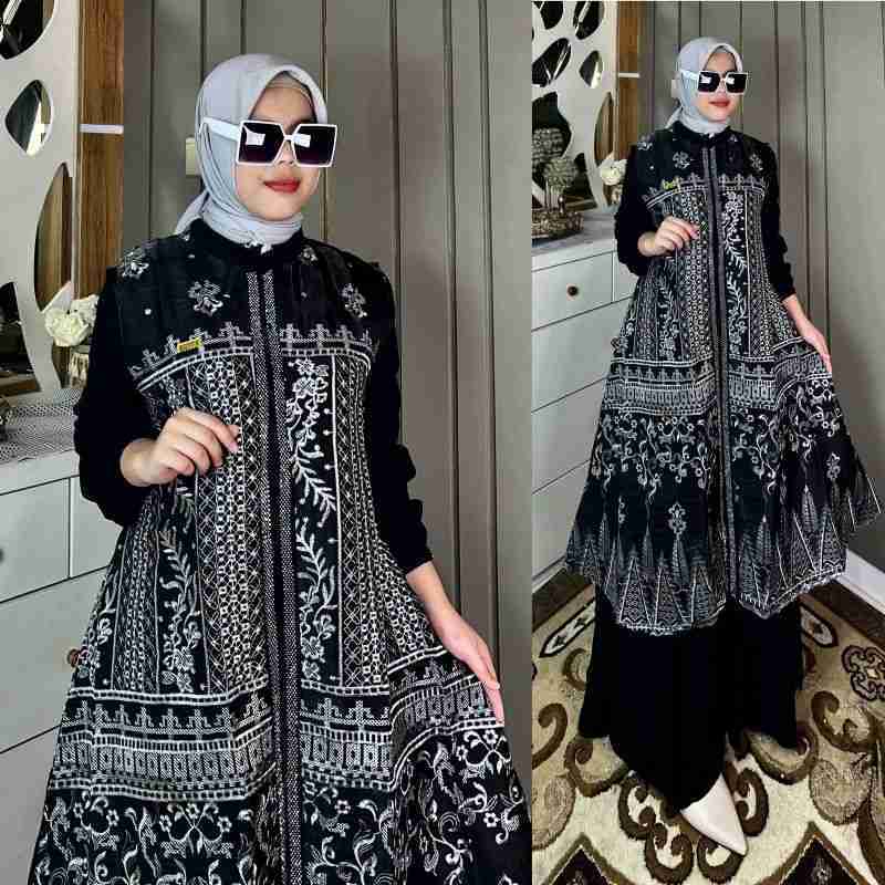 Jual Dress Gamis 2 In 1 Baju Pesta Cantik Kekinian Dan Nongkrong Brokat ...