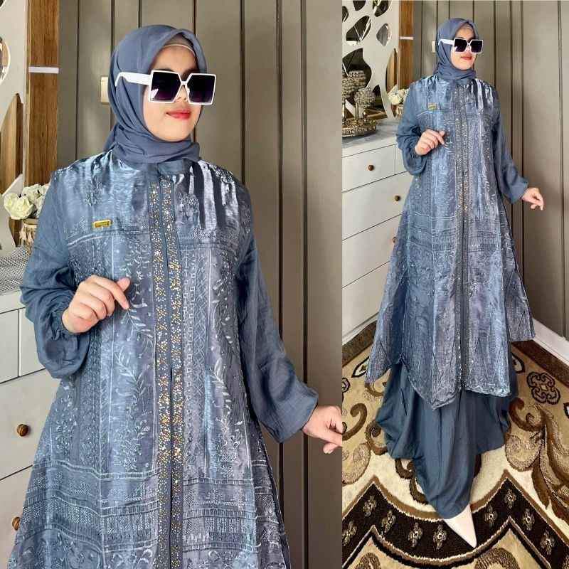 Jual Dress Gamis 2 In 1 Baju Pesta Cantik Kekinian Dan Nongkrong Brokat ...