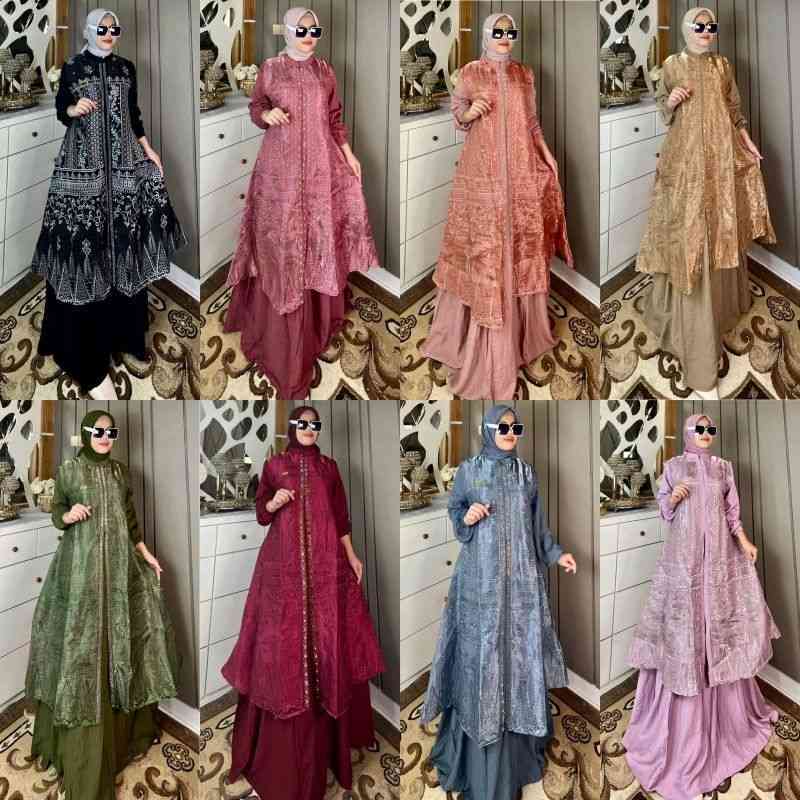 Jual Dress Gamis 2 In 1 Baju Pesta Cantik Kekinian Dan Nongkrong Brokat ...