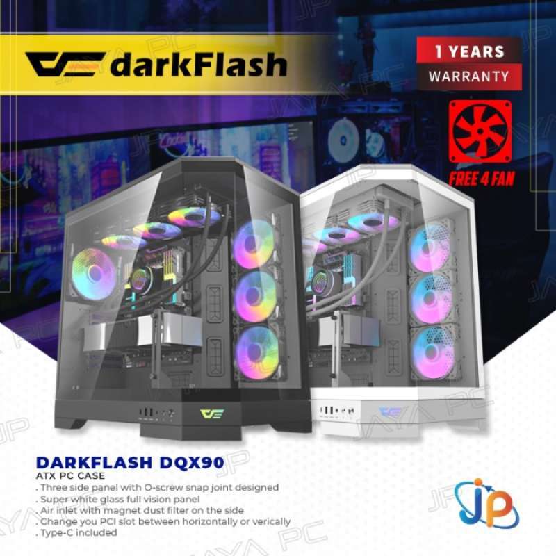 Jual Darkflash Dqx90 Atx Pc Cpu Case - Tempered Glass Casing Di Seller ...