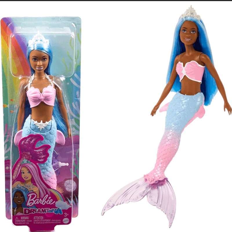 Jual Barbie Dreamtompia Mermaid Blue Hair Doll Boneka Princess