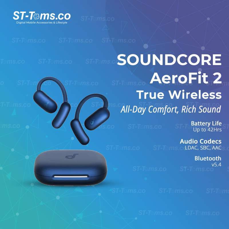 Anker Soundcore AeroFit Aero Fit Open Ear Earbuds Hi-Res Wireless Audio  LDAC AI Clear Calls IP55 with Wireless Charging
