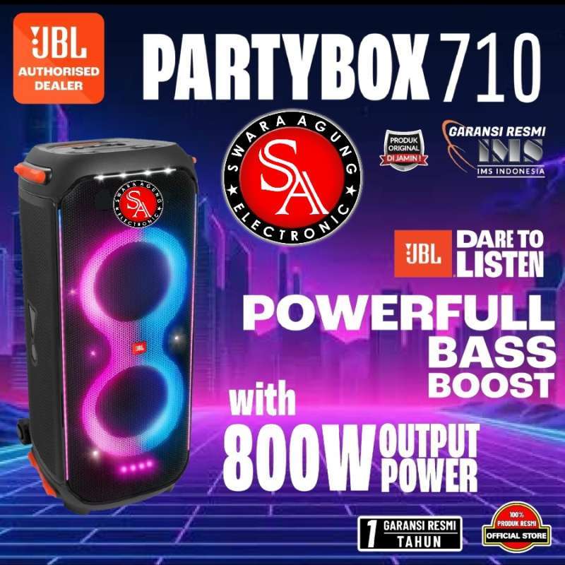 Speaker Portable Bluetooth JBL Type Partybox 710 Powerfull Bass  Garansi Resmi MEDAN