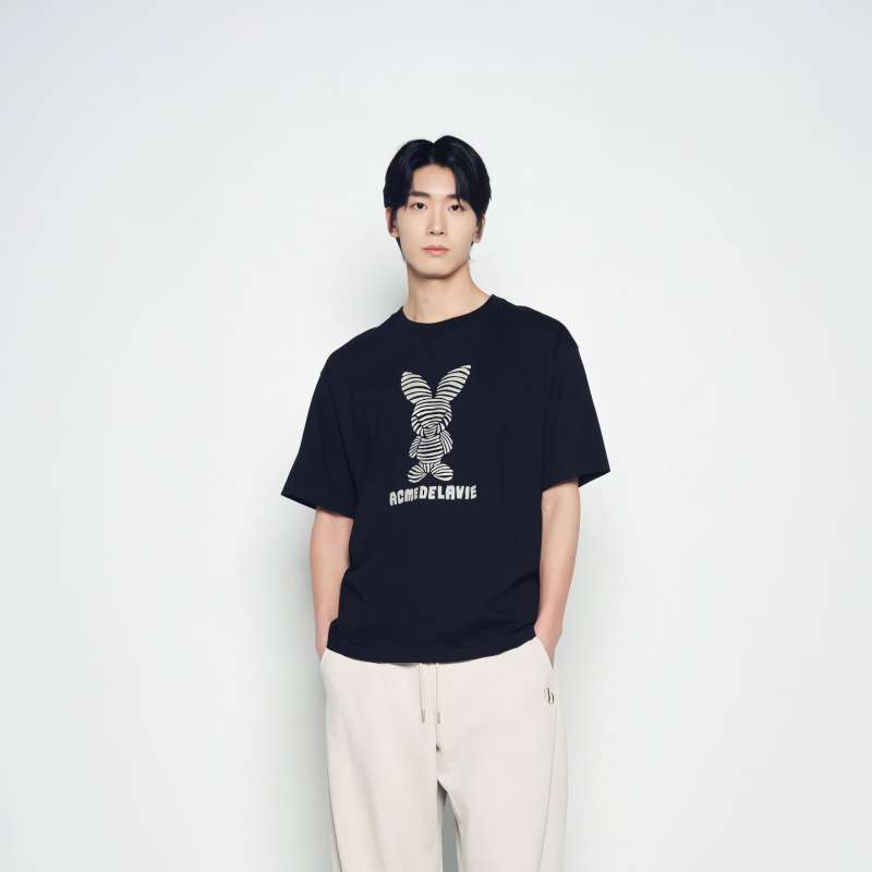 ■acme de la vie■ STRIPE RABBIT SHORT SLEEVE TSHIRT 5009496 Jual Adlv Stripe Rabbit Short Sleeve T-shirt Acme De La Vie