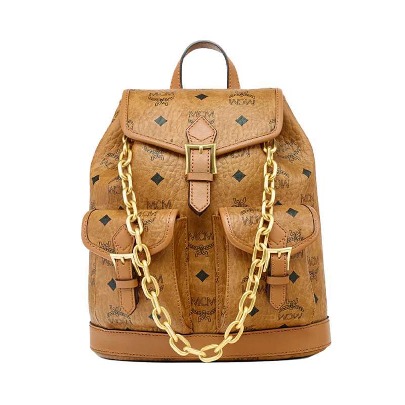 harga mcm mini backpack red, black leather Visetos Stark A reflection of MCM’s ingenious design and craftsmanship MCM Stark Small Backpack Review