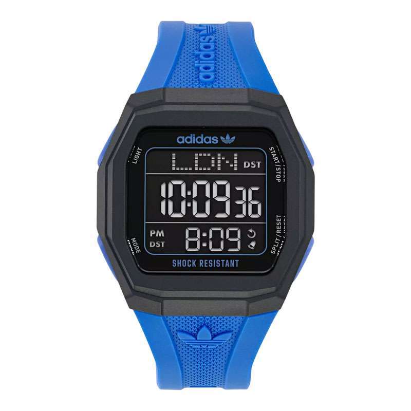 Jam Tangan Unisex Adidas Tech One AOST24565 Digital Dial Blue Resin Strap