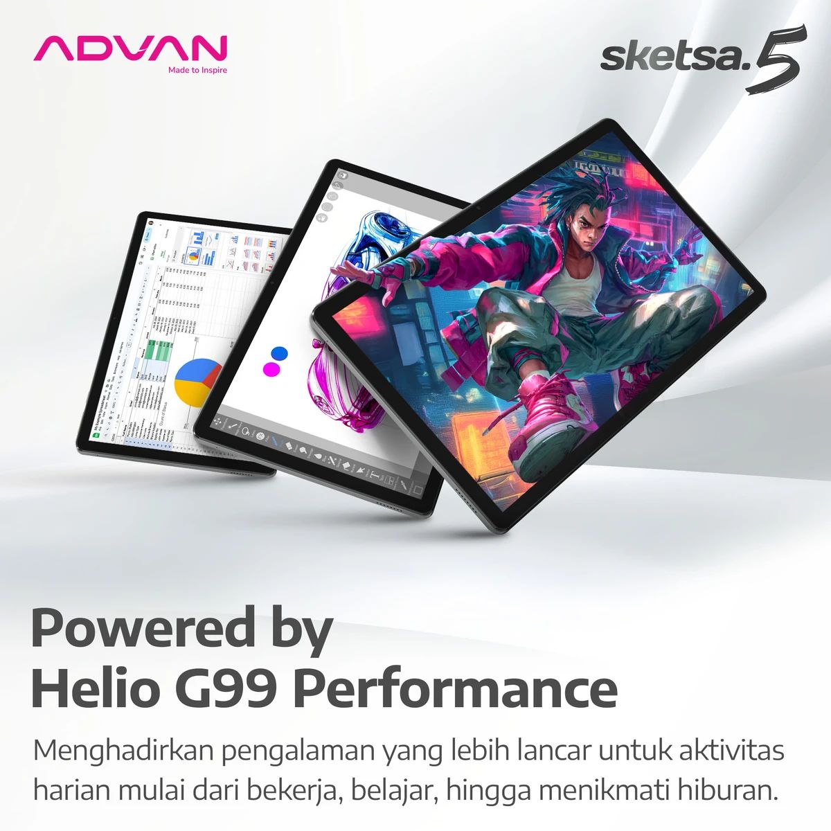 Promo [include Stylus & Keyboard] Advan Tab Sketsa 5 | 8/128gb | 2k ...