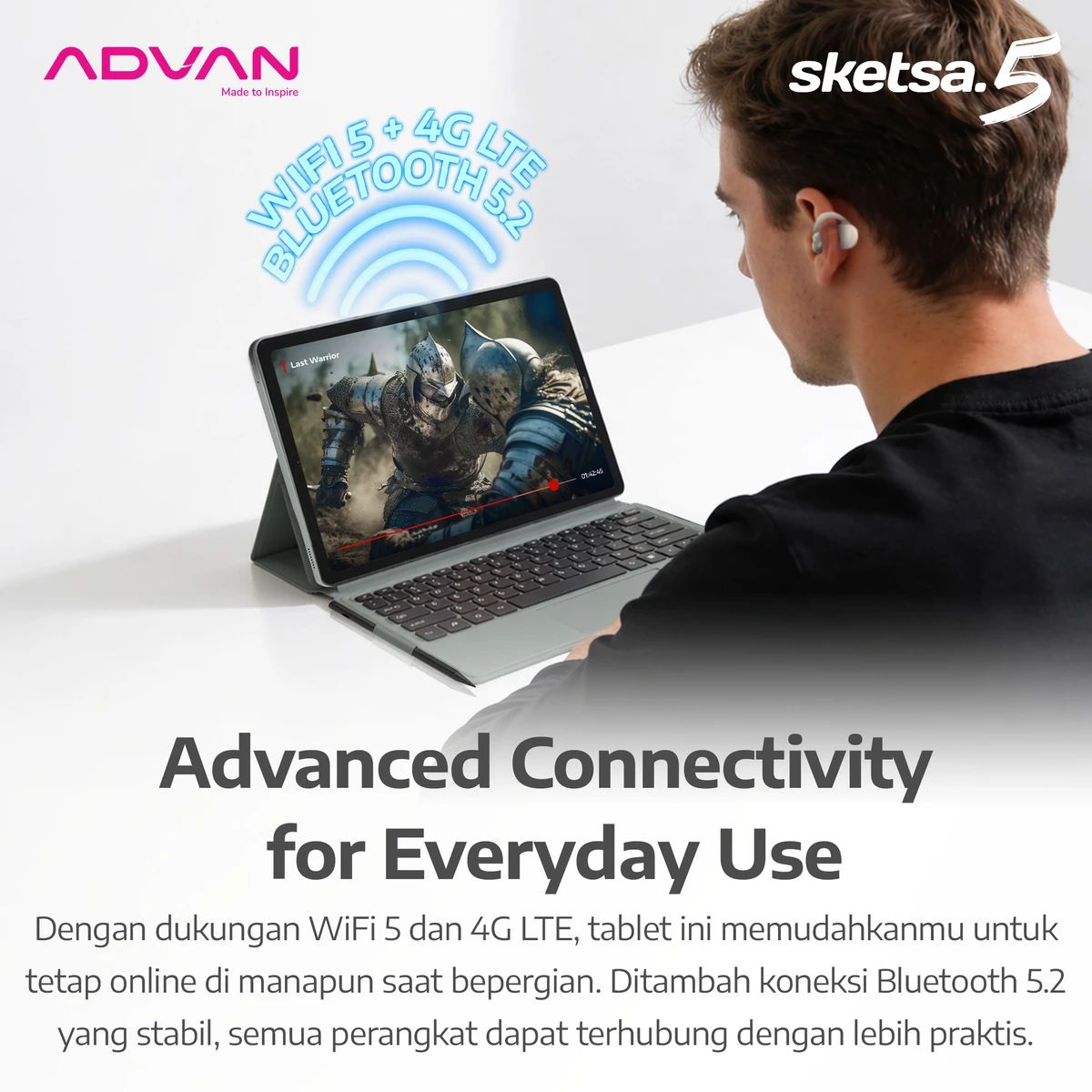 Promo [include Stylus & Keyboard] Advan Tab Sketsa 5 | 8/128gb | 2k ...