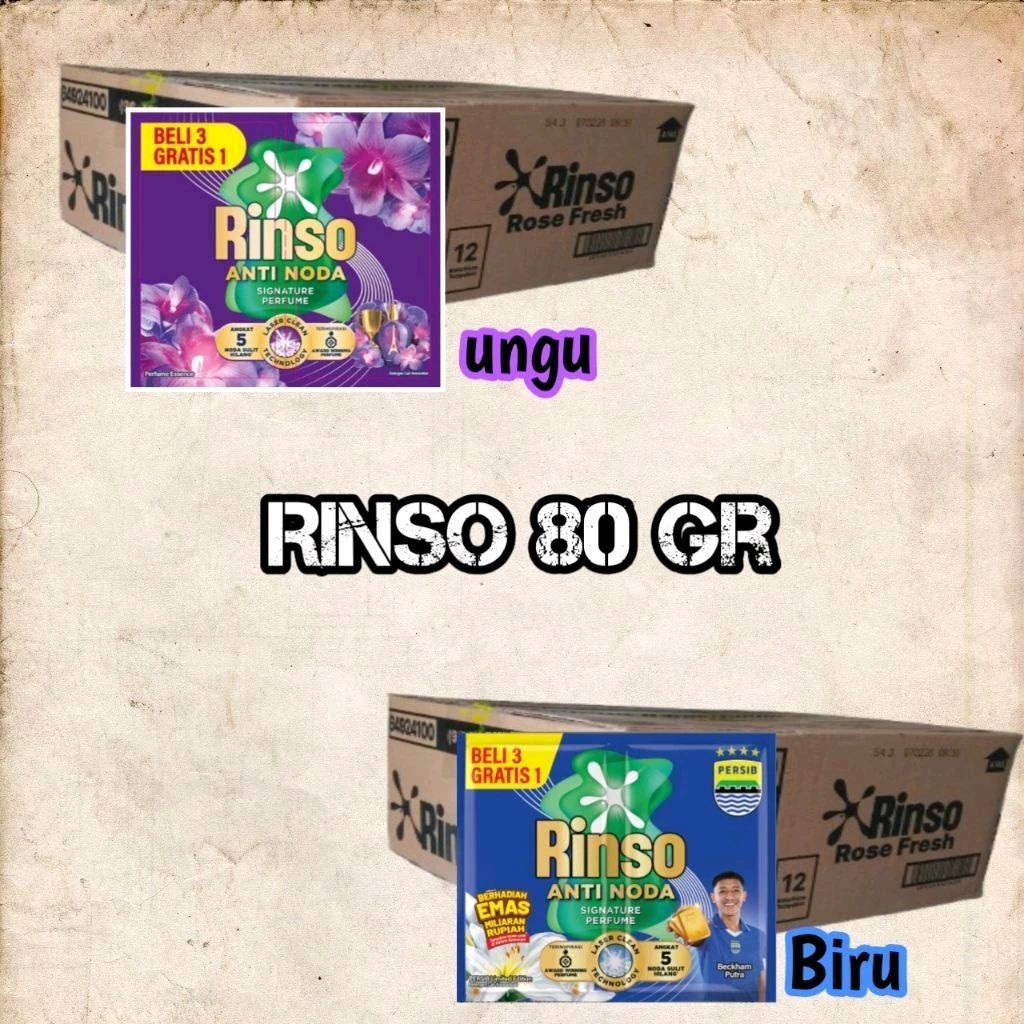 Hadiah Rinso Promo 1 Dus Rinso 80 Gram Kemasan Double Pack Isi 54+19 Sachet / 73 Pcs ...