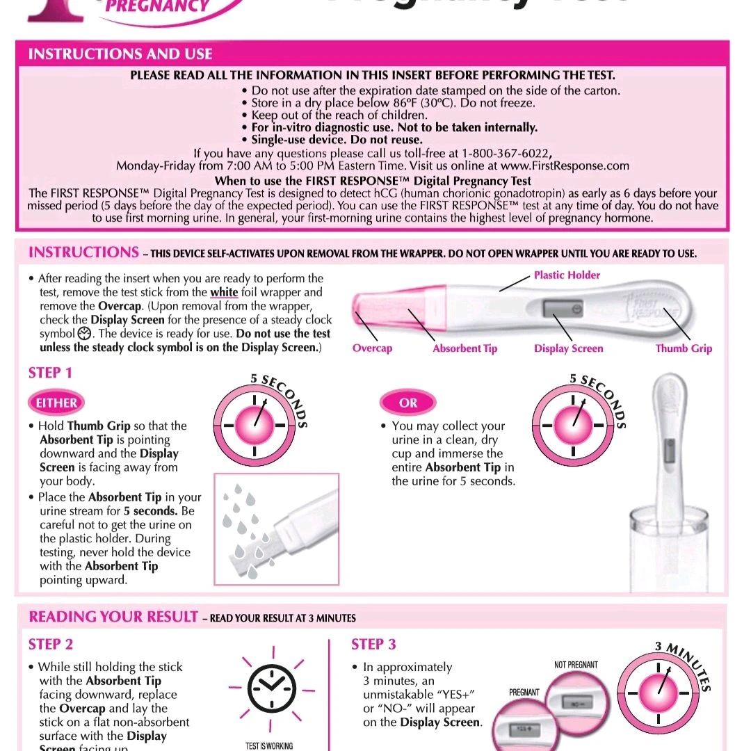 Jual First Response Digital Ultra Sensitive Pregnancy Test Hamil 6hr ...