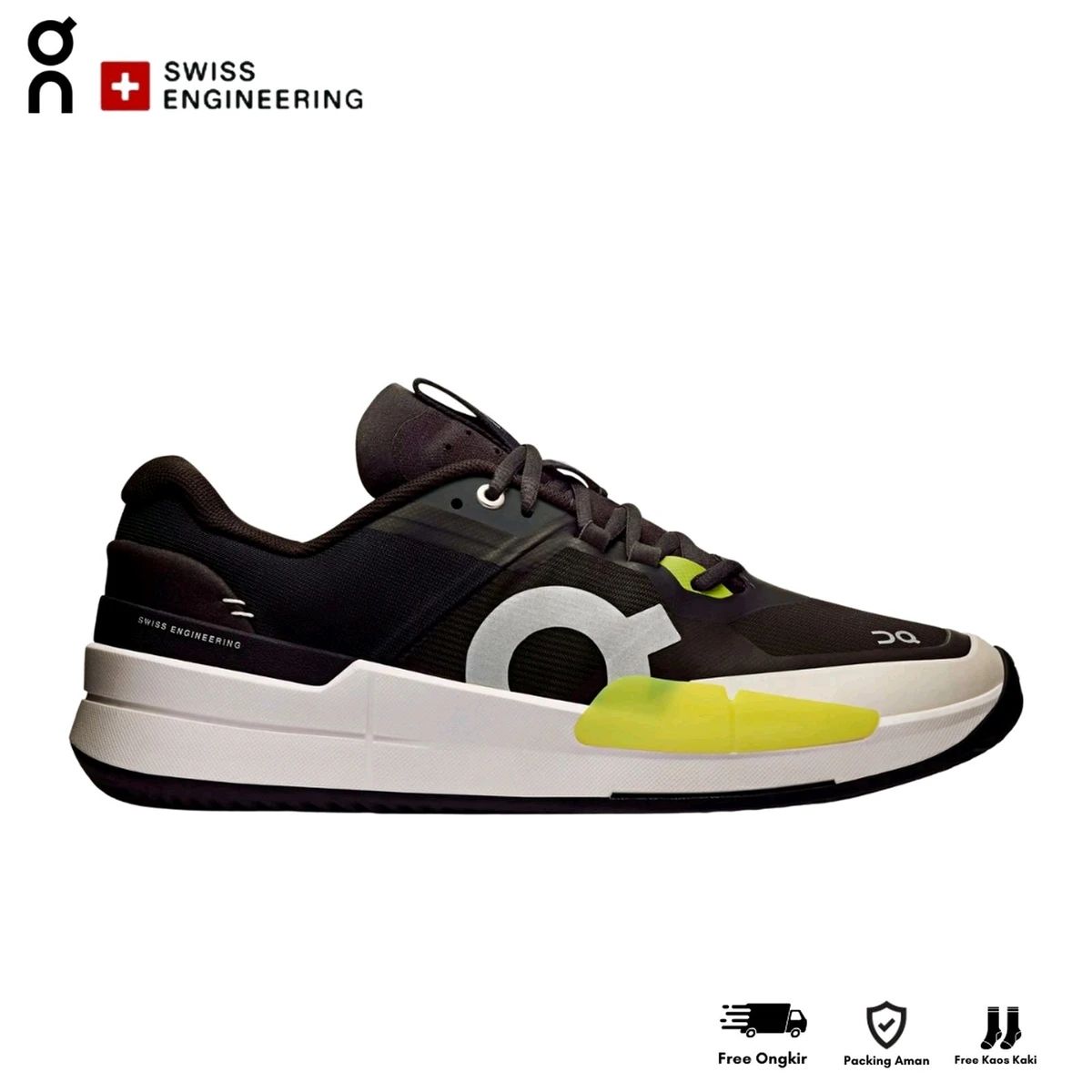 Promo Sepatu Padel Tenis Oncloud Theroger Pro 2 Black Lime Diskon 30% ...