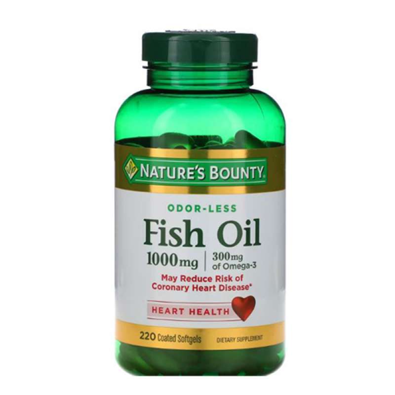 Promo Nature's Bounty Fish Oil Dietary Supplement, 1000 mg, 220 Caps ...