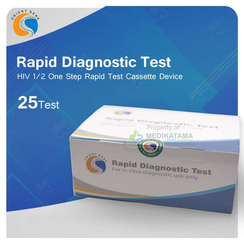 Jual Orient Gene HIV 1/2 Onestep Rapid Test Cassette Device Alat Tes