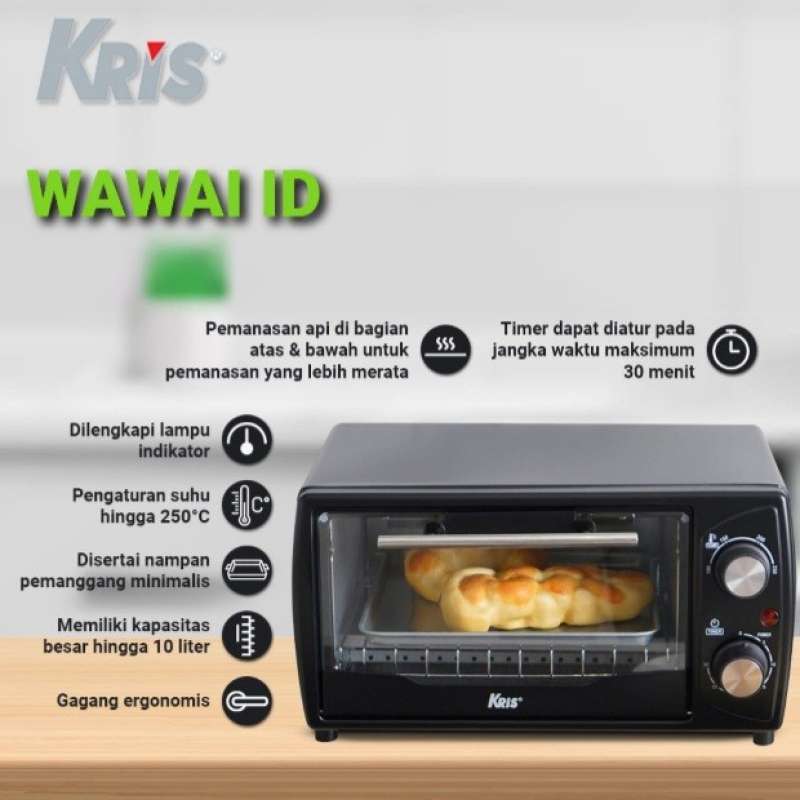 Jual Oven Toaster Listrik Kris 10 Ltr 350w Low Watt Hemat Listrik Di