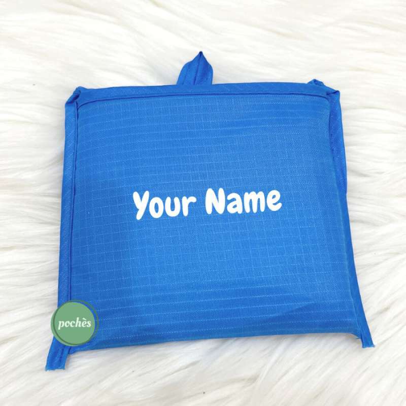 Jual CUSTOM TAS BELANJA LIPAT SABLON LOGO NAMA PARASUT BESAR SHOPPING