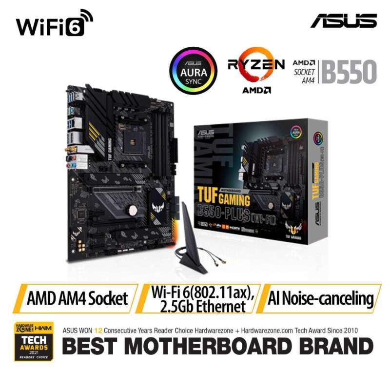 Jual ASUS TUF GAMING B550PLUS WIFI II ATX Motherboard AMD AM4 di