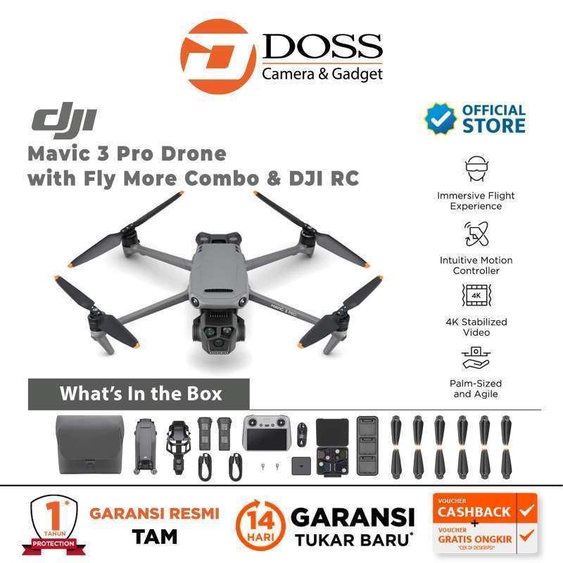 Jual DJI Mavic 3 Pro Drone with Fly More Combo & DJI RC di Seller Doss ...