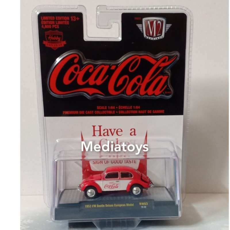 Modèle Réduit VW Beetle DeLuxe USA 1953 - Coca Cola - Échelle 1:64 - M2 Machines