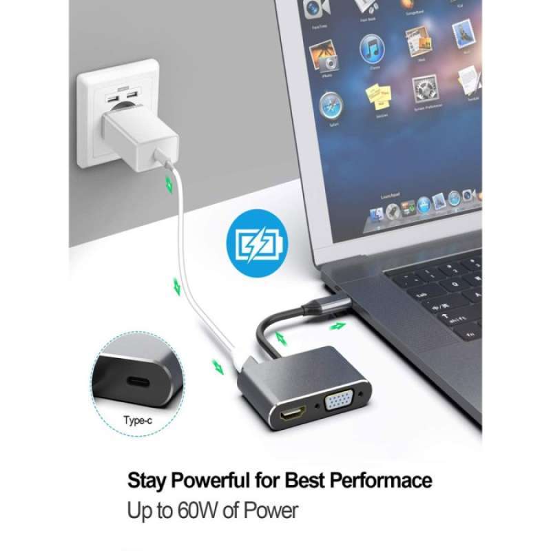 Linkey Kit Promo Linkey Adapter Usb Type C To Hdmi Vga Pd Charging 4k 87w Grey ...