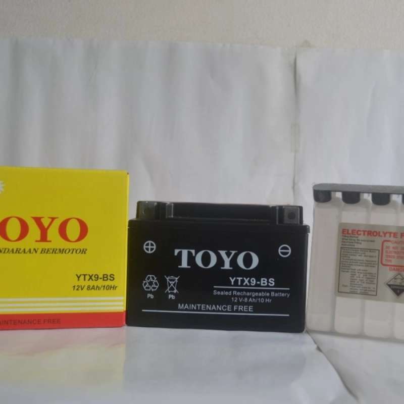 Promo AKI KERING TOYO YTX9 - BS kawasaki 250cc Cymco n Motor Gede