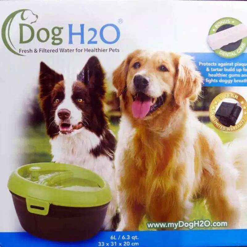 Promo Pet Water Fountain Automatic Water Feeder Dog H2o H20 6l Diskon