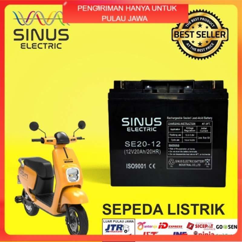 Promo Aki Sepeda Listrik 12V 20Ah Aki UPS VRLA SINUS 6-DZF-20-PALING