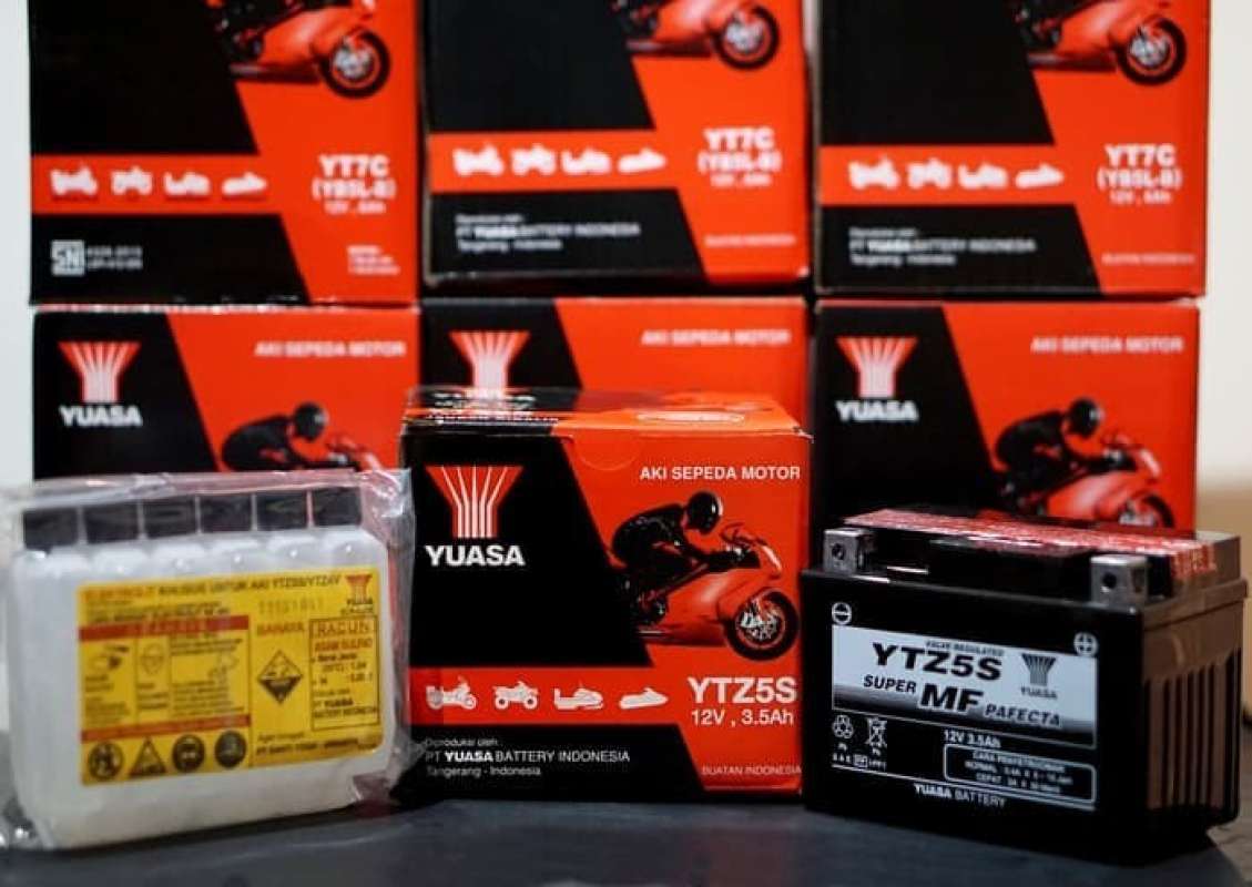 Promo AKI MOTOR YAMAHA MIO J YTZ5S YUASA AKI KERING GARANSI Diskon 3%