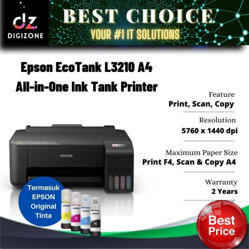 Promo Epson Printer Ecotank L3210 All In One - Print, Scan, Copy Diskon ...