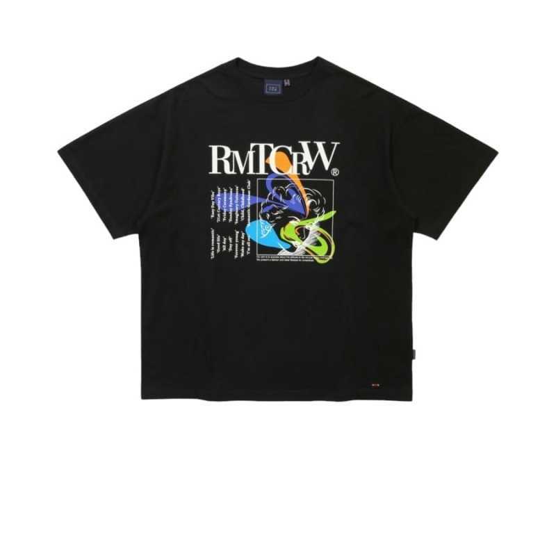 【ROMANTIC CROWN】24SU★ BEYOND YOUNG TEE SHIRT BEYOND YOUNG TEE SHIRT_BLACK | ROMANTIC CROWN