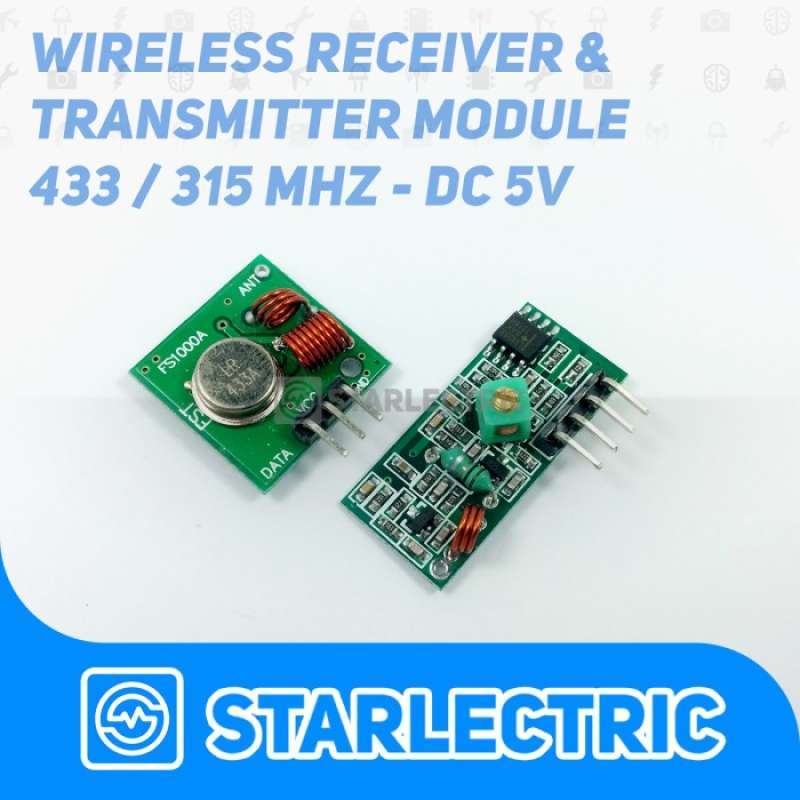 Jual 433 Mhz Rf Transmitter Receiver Wireless Module Original Murah ...