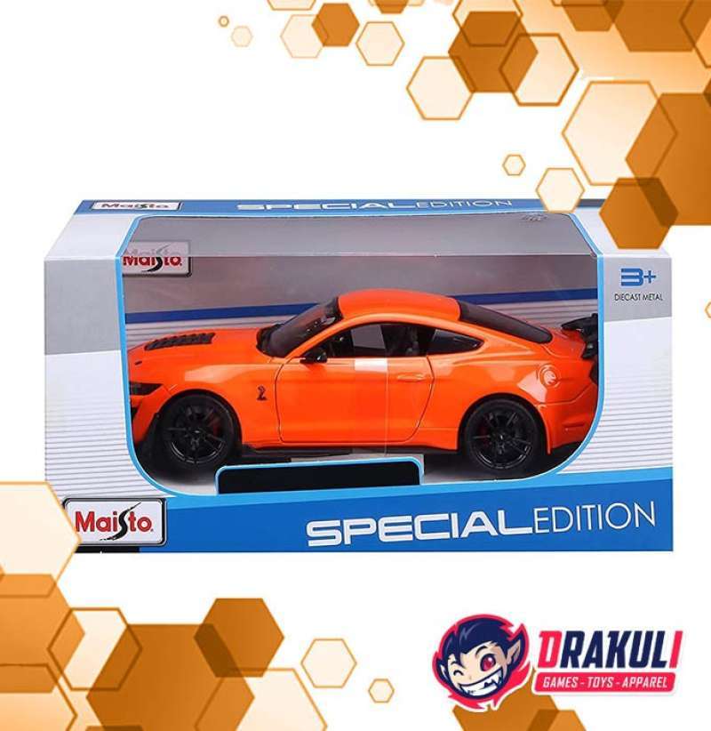 MayCheong - Voiture Miniature à l'échelle 1:24 - Ford Mustang Shelby GT 500 - Bleue - Jouet pour Enfants - à Collectionner à partir de 3 Ans - 531508B