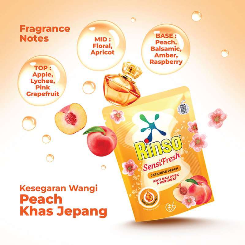 Promo Rinso Sensi Fresh Japanese Peach Detergent Cair [360 Ml] Free ...