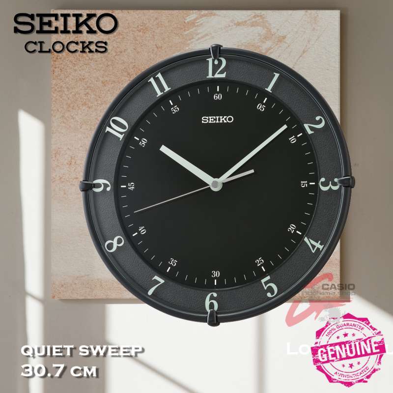 Jual Jam Dinding Seiko Original Quite Sweep Cm Qxa-805 Black