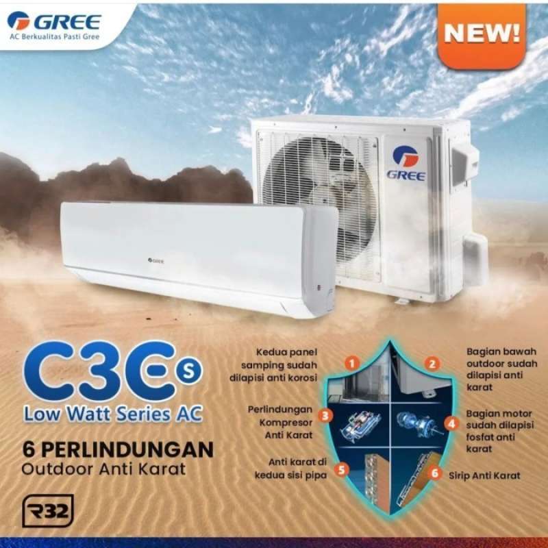 Promo Gree Gwc 07c3cs Ac Low Watt Series 3/4 Pk - 07 C3cs Diskon 2% Di ...