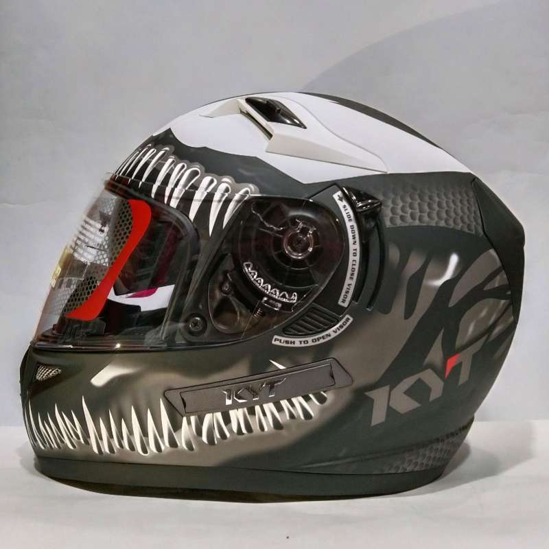 HELM KYT K2 RIDER VENOM BLACK DOFF GUNMETAL HELM FULL FACE