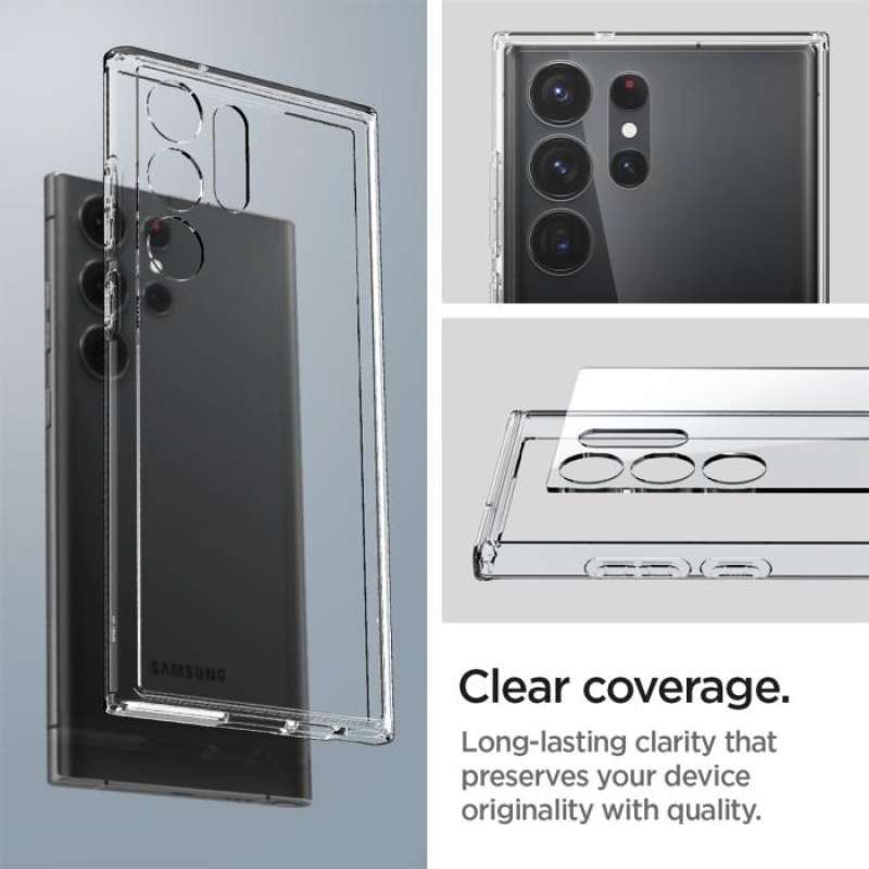 Spigen Galaxy S23 Ultra Case Crystal Hybrid - Crystal Clear ACS05646