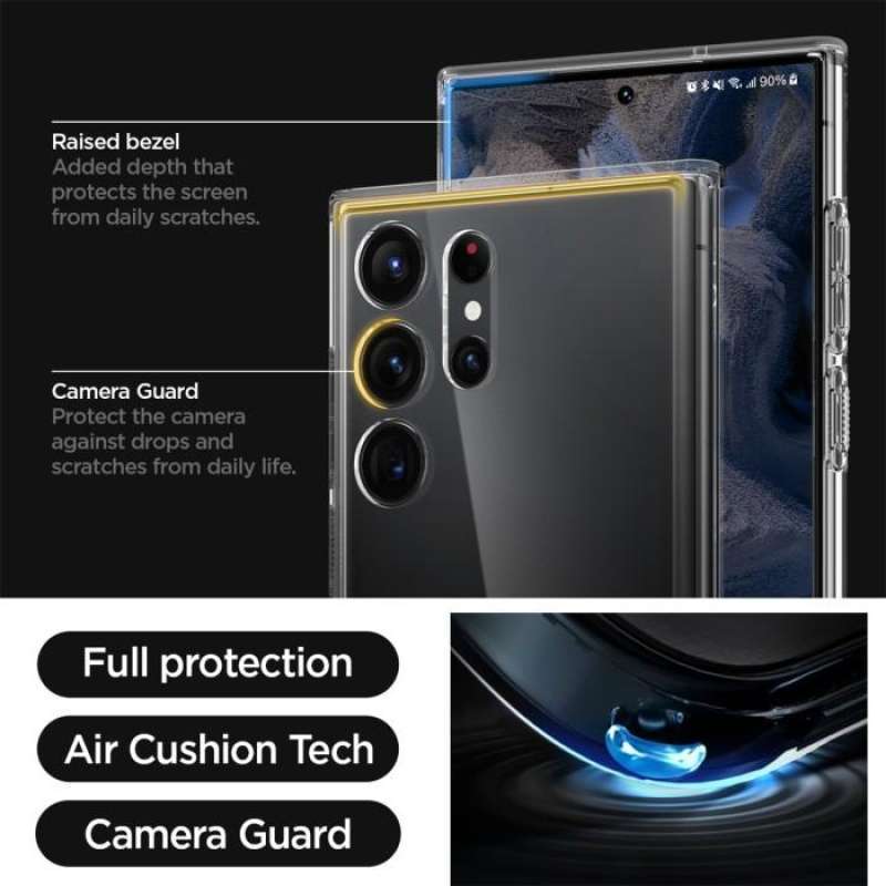 Spigen Galaxy S23 Ultra Case Crystal Hybrid - Crystal Clear ACS05646