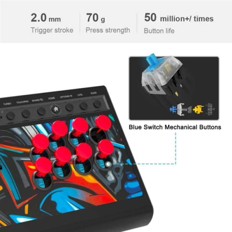 Jual Pxn X8 Keyboard Wired Arcade Fight Stick For Joystick Game ...