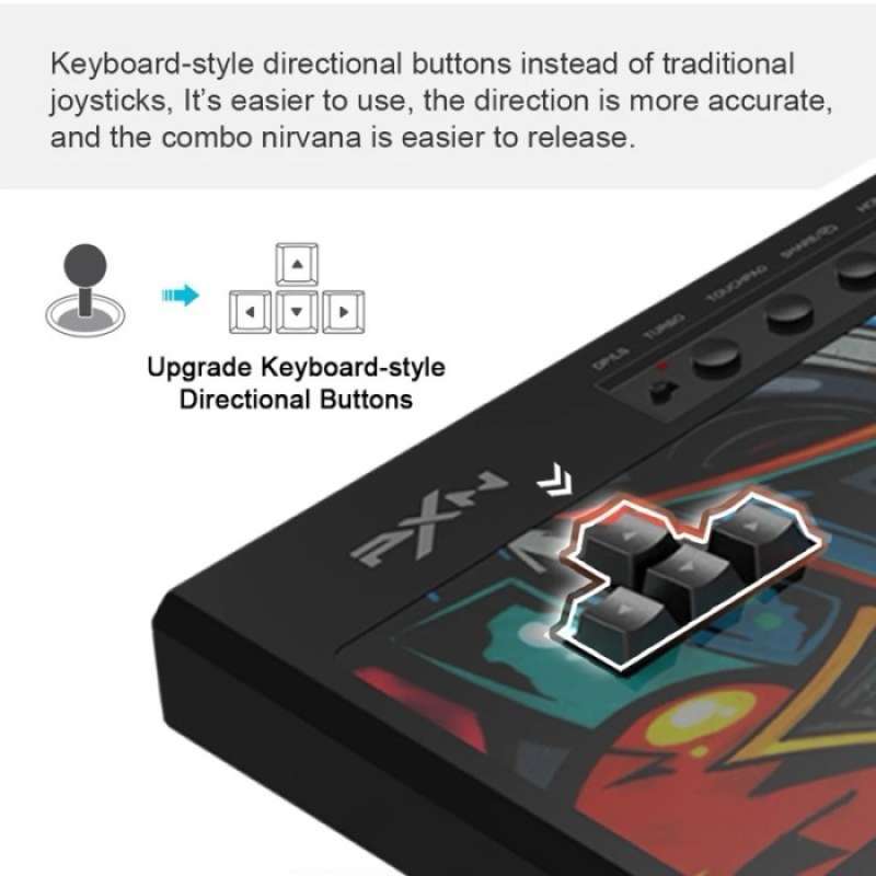 Promo Pxn X8 Keyboard Wired Arcade Fight Stick For Joystick Game ...