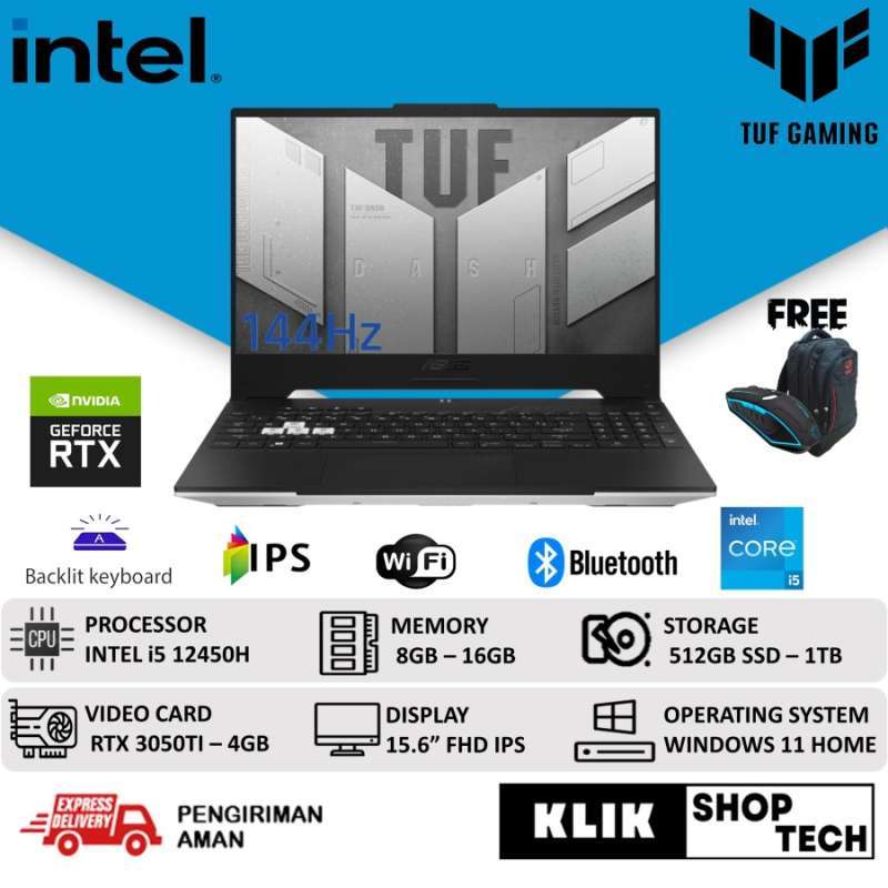 Gaming F15 Tuf Dash F15 Laptop Asus Tuf Dash F15 Fx516pr-i737c6t-o
