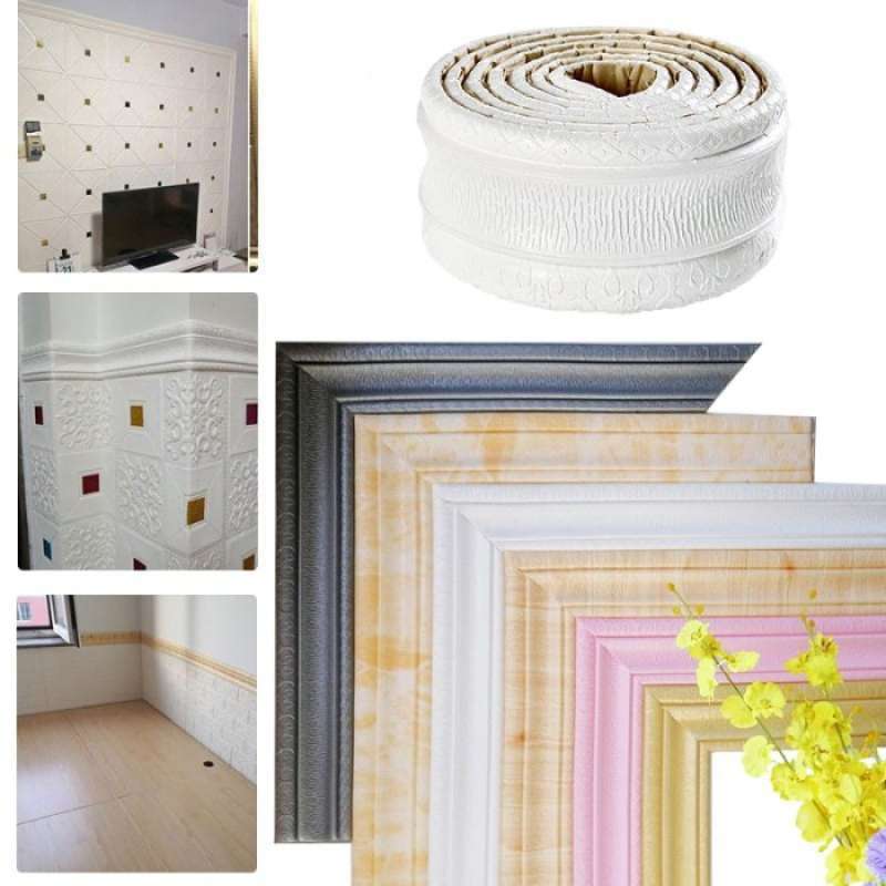 Jual [tebal] Wall Border List Foam 3d 6mm Wallpaper Tebal List Dinding ...