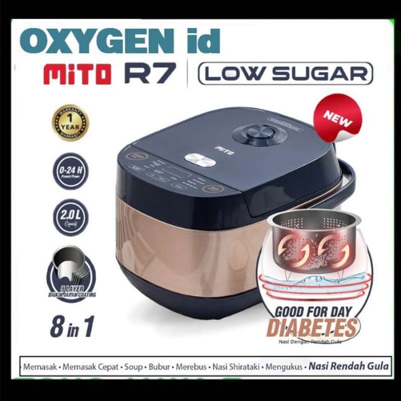 Promo New Rice Cooker Mito R7 Glow/rice Cooker Low Sugar Mito 2 Liter