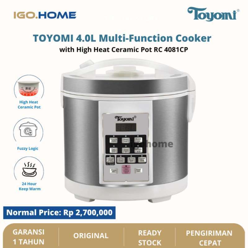 Promo Toyomi Multifunction Rice Cooker Rc 4081cp 4 Liter Keramik