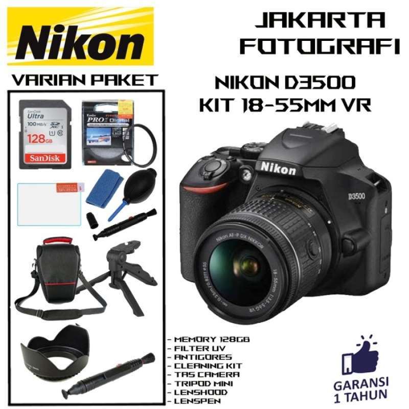 Nikon D3500 KIT 18 55mm f 3.5 5.6G VR Lens
