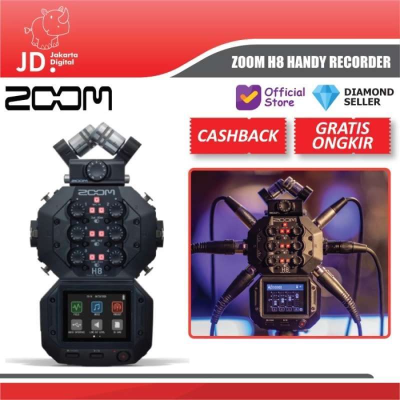 Jual Zoom H8 8-input - 12-track Portable Handy Audio Recorder Zoom Di ...