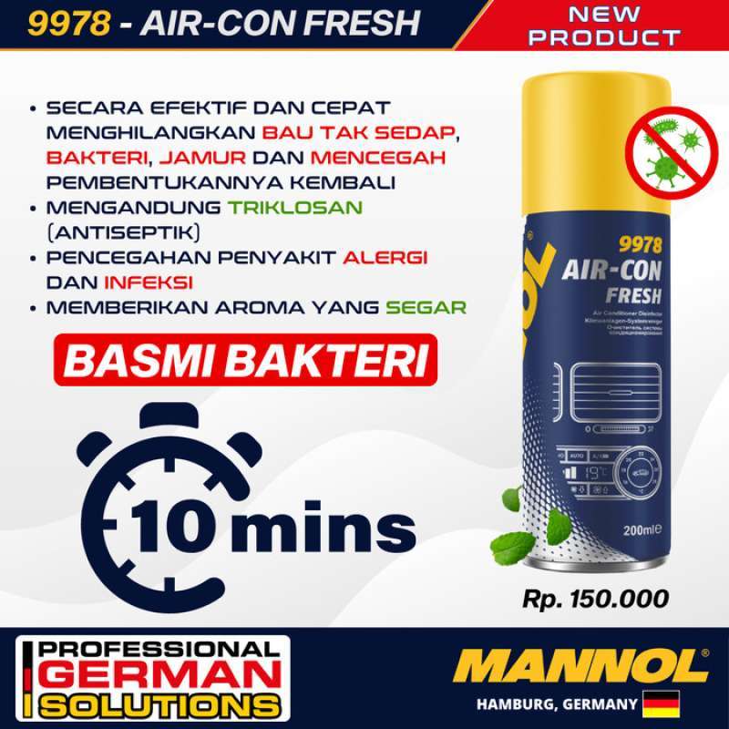 Promo Mannol 9978 - Hilangkan Bau & Bakteri Pada Kabin Mobil Diskon 23% ...