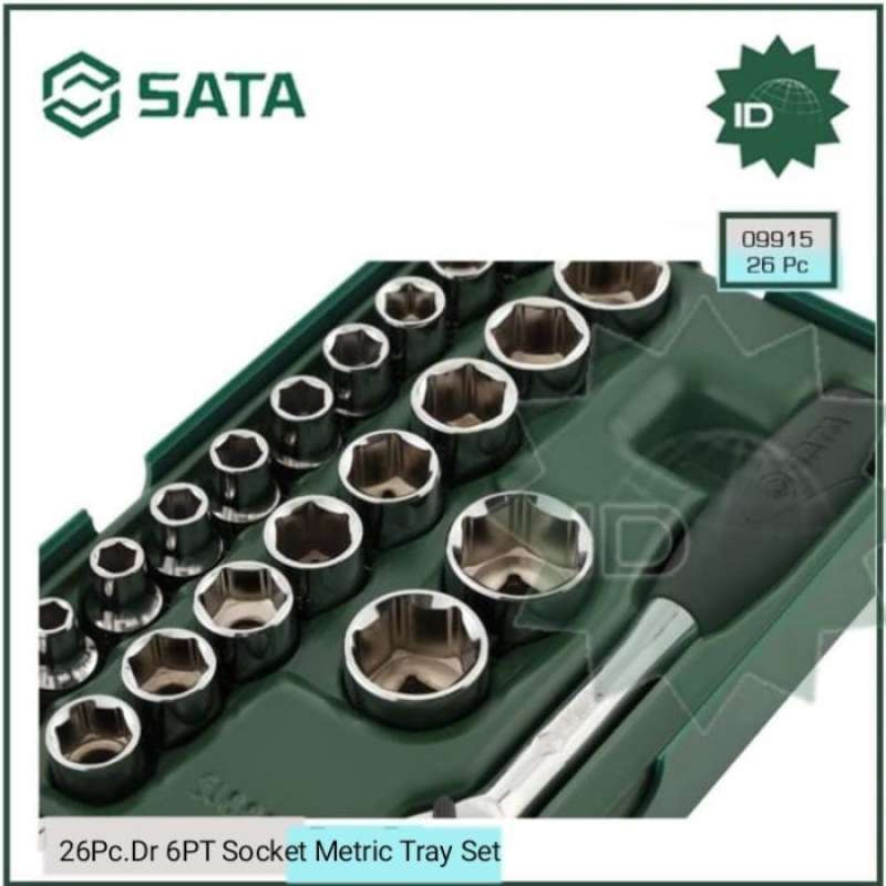 Promo Sata Kunci Socket Tray Set 26 Pcs 1/2 Inch 8-32mm Metric 09915 ...