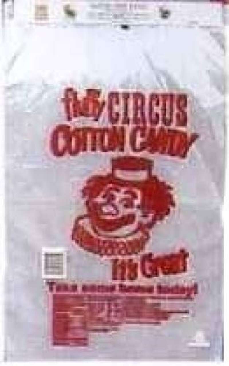 100 Printed Cotton Candy Bags With Twist Ties – Clown Design – Hanging Bundle