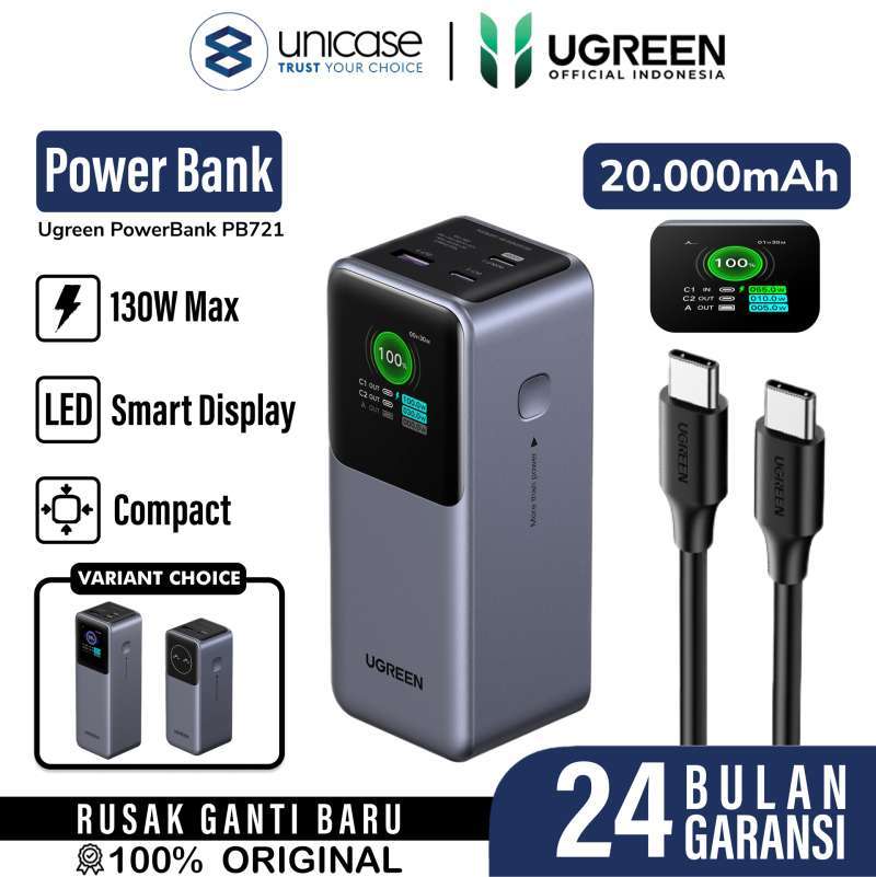 Powerbank USB C UGREEN 100W 20000mAh Support PD QC 3.0 Fast Charging